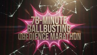 78-Minute Ballbusting Obedience Marathon
