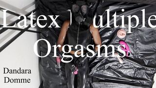 Dandara Domme: Solo masturbation in latex with multiple orgasms