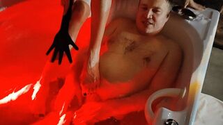 Double foot domination in a bath