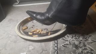 High heels trample and dangle butts