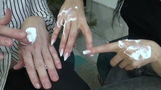 Your sparm cover all our hands c