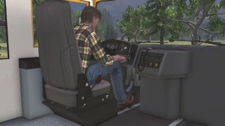 School Bus Cranking Template - Habben in leather Brogues 1080p