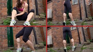 Huge Bulging Calf Muscles