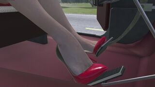 Chevy Caprice Cranking Template - Lady T in Red Stiletto Pumps 1080p