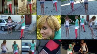 Bridget LLC Crutching in I Hate This Cast Shoe! (in HD 1920X1080)