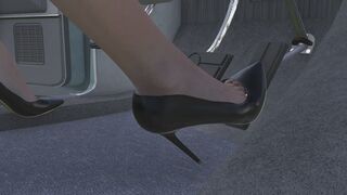 1975 Ford LTD Landau Cranking Template - Lady T in Stiletto Pumps 1080p