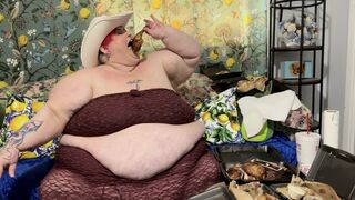 SSBBW Cowgirl Biggest Ever BBQ Feast HD