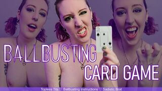 BALLBUSTING CARD GAME - Arrogant & Sadistic Extreme CBT Game by Miss Faith Rae with Pain Play and Humiliation - HD 1080p MP4