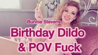Birthday Girl - Glass Dildo and POV Fuck