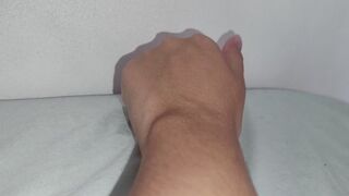 The swollen veins in my hands