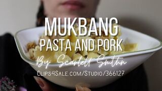 Mukbang Pasta And Pork