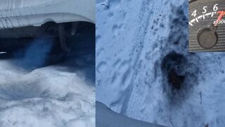 REPAINTING SNOW INTO BLACK&MELTING IT! INSANE REVVING!