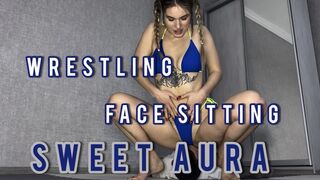 Under the Power of Sweet Aura — Wrestling & Face Sitting Domination