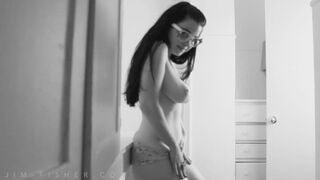 Geek Girl Striptease with Sybil