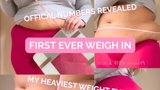 My FIRST EVER Official Weigh-In & Measurement Video!