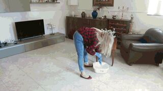 Cleaning in Ballet Flats WMV