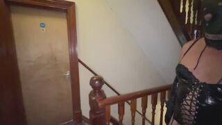 Part 1:- Lanista Bear and Domina Satana takes Cum Loving Whore in the dungeon for the first time!