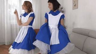 You don't know how to escape under the skirts of the two Alices ! ( 2 PART MP4 - MOBILE VERSION )