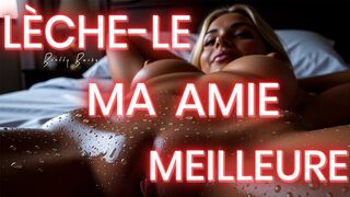 J'ai plus de mouchoirs, lèche le sperme sur moi, ma pote