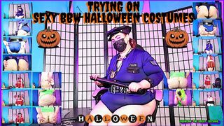 Trying On Sexy BBW Halloween Costumes With GodMina The Great 1920x1080 WMV