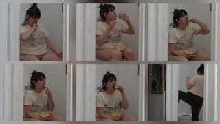 Walters Pop Up Back Home Eating Up A Storm and Feeding While Peeing and Chatting