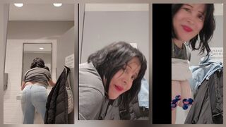 Public Restroom Pee and Feed Plus A Quick Change Of Chocolate Soiled Panties