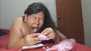 Yawning Fetish. Girl Building Block Figure part II