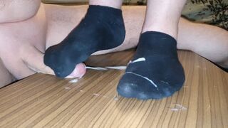 Adidas and Black Socks Job with Cumplosion