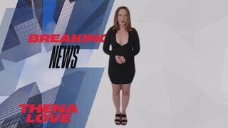 Breaking News! Embarrassed Naked Female Weather Lady