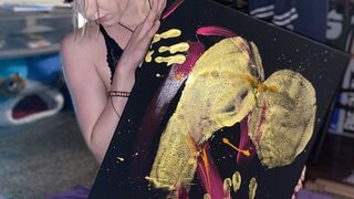 I Was Supposed To Paint The Canvas… But My Body Looked Better | First Time Body Paint
