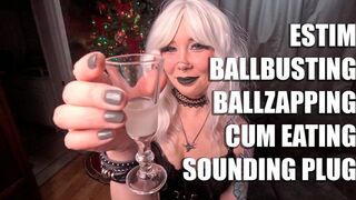 Prostate ESTIM milking with Ball humbler device!