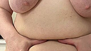 Nude Counter Belly Plops and Fat Jiggling