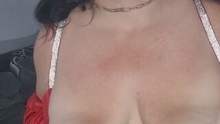 MILF FUCKS HERSELF with 11 INCH DILDO