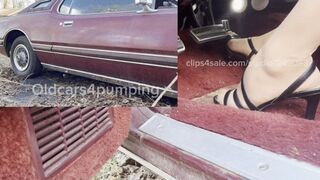 I blew the exhaust pipe off of the tbird. Double FEETure. Buick AND tbird