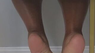 Red Heels, wrinkly feet bottom rub