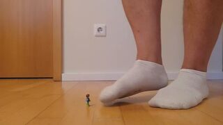 A Tiny Has To Sniff My Socks And Gets Crushed