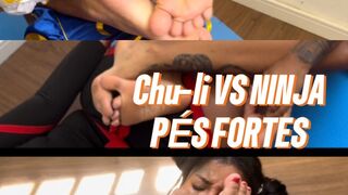 LUTA FORTE ENTRE pés forte de Chu -li VS NINJA VERMELHO DOS PÉS FEDORENTOS