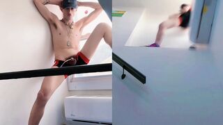 Extreme Pissing on Floor (Dual-Cam)