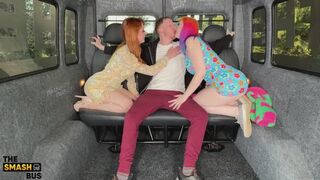 Smash Bus: MILF Picks Up Two Strangers In Threesome On A Bus