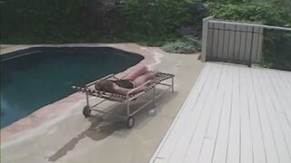 Hot pixie in mesh gets all slippery and oiled up then gets a deep ass drilling