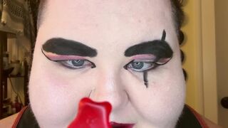 Goth Giantess vs Tiny Human Treat