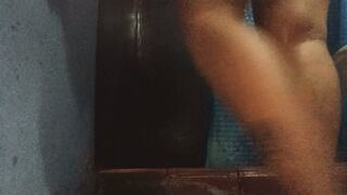 He was taking a bath and ended up scratching his feet and legs (3)