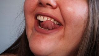 White teeth close-up