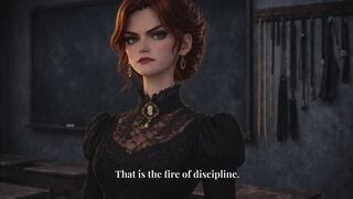 Strict Professor Publicly Spanks Late Student in Front of the Class POV