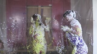 Tallulah, Devon & Pandora foam fun