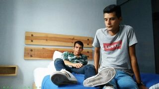 College Room Mates Orlando & Hugo Are Tickling Their Boyish Feet From Each Other. They Also Use Various Tickle Tools Such As Toothbrushs & Combs. Which Boy Is More Ticklish? Find Out In The Video!