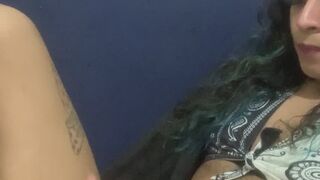 Teen brazilian trans girl masturbating and cum solo