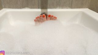 Bubble Bath Foot Tease
