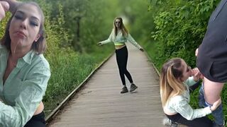 Coquette & Brad – Public POV Hotwife Blowjob Ends with Huge Cum Facial