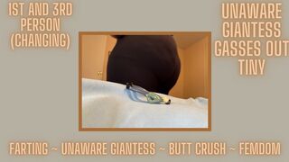 Unaware Giantess Gasses Out Tiny